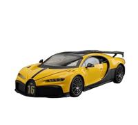 ZHRDWE Toy Car 1:18 For Bugatti Chiron PUR SPORT Large-Scale Alloy Collector’s Edition Die-cast Model Racing Car Vehicle Model(Yellow)