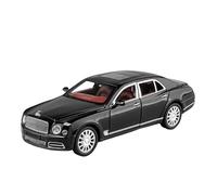ZHRDWE Toy Car 1:24 For Bentley Mulsanne Alloy Diecasts Toy Vehicles Car Model Sound And Light Pull Back Toys Gifts(Black)