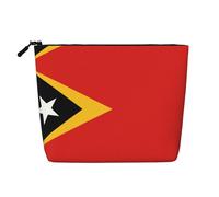 ZhRiYan American Flag Print Fake Hemp Makeup Bag - Reusable Cosmetic Organizer, Daily Storage, Business Trip Essential, Democratic Republic Of Timor-Leste, One Size