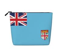 ZhRiYan American Flag Print Fake Hemp Makeup Bag - Reusable Cosmetic Organizer, Daily Storage, Business Trip Essential, Fiji Flag, One Size