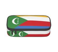 ZhRiYan Blue Seahorse Print Pencil Case â€“ Stationery Pouch Bag for Office, and Travel â€“ Spacious Compartments, Zipper Closure, Flag of the Comoros, One Size, Print