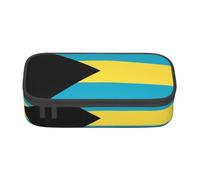 ZhRiYan Blue Seahorse Print Pencil Case â€“ Stationery Pouch Bag for Office, and Travel â€“ Spacious Compartments, Zipper Closure, Flag of the Bahamas, One Size, Print