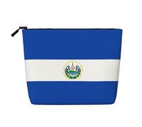 ZhRiYan Flag of Belgium Print Fake Hemp Makeup Bag â€“ Reusable Cosmetic Organizer, Daily Storage, Business Trip Essential, El Salvador, One Size