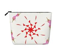 ZhRiYan Flag of Burundi Print Fake Hemp Makeup Bag â€“ Reusable Cosmetic Organizer, Daily Storage, Business Trip Essential, The Budding And Turning Flower, One Size