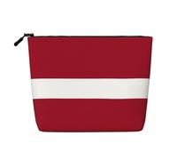 ZhRiYan Flag of Mahabad Print Fake Hemp Makeup Bag - Reusable Cosmetic Organizer, Daily Storage, Business Trip Essential, Flag Of Latvia, One size