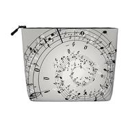 ZhRiYan Flag of Mexico Print Fake Hemp Makeup Bag - Reusable Cosmetic Organizer, Daily Storage, Business Trip Essential, Music Note Wall, One Size