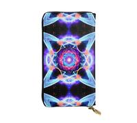 ZhRiYan Four Dimensional Space Print Leather Long Clutch Wallet – Fashion Women's Personalized Wallet with Coin Pocket, Black, One Size, Black, One Size