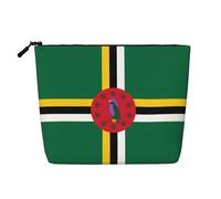 ZhRiYan Lemon wedges Print Fake Hemp Makeup Bag - Reusable Cosmetic Organizer, Daily Storage, Business Trip Essential, Flag Of The Commonwealth Of Dominica, One size
