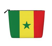 ZhRiYan Lemon wedges Print Fake Hemp Makeup Bag - Reusable Cosmetic Organizer, Daily Storage, Business Trip Essential, Flag Of Senegal, One Size