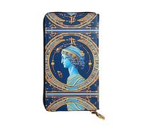 ZhRiYan Love Goddess Print Leather Long Clutch Wallet â€“ Fashion Women's Personalized Wallet with Coin Pocket, Black, One Size, Black, One Size