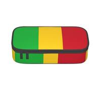 ZhRiYan Music Note Wall Print Pencil Case â€“ Stationery Pouch Bag for Office, and Travel â€“ Spacious Compartments, Zipper Closure, Flag of Mali, One Size, Print