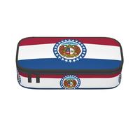 ZhRiYan Ohio State Flag Print Pencil Case â€“ Stationery Pouch Bag for Office, and Travel â€“ Spacious Compartments, Zipper Closure, Missouri State Flag, One Size, Print