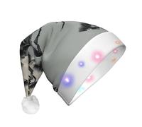 ZhRiYan Pine tree under the moon LED Christmas Hat for Adults - Unique for Xmas, New Year Party, Halloween Festival & Annual Ritual
