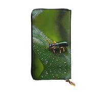 ZhRiYan Rainbows Insects Print Leather Long Clutch Wallet â€“ Fashion Women's Personalized Wallet with Coin Pocket, Black, One Size, Black, One Size