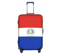 ZhRiYan Stylish Suitcase Cover Protector - Elastic Flag of Paraguay Print Luggage Travel Accessory, Business Trip Essential, White, X-Large