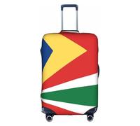 ZhRiYan Stylish Suitcase Cover Protector - Elastic Flag of Seychelles Print Luggage Travel Accessory, Business Trip Essential, White, Small