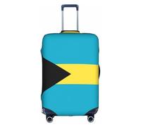 ZhRiYan Stylish Suitcase Cover Protector - Elastic Flag of the Bahamas Print Luggage Travel Accessory, Business Trip Essential, White, Large