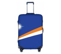 ZhRiYan Stylish Suitcase Cover Protector - Elastic Flag of the Marshall Islands Print Luggage Travel Accessory, Business Trip Essential, White, Large