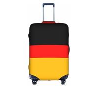 ZhRiYan Stylish Suitcase Cover Protector - Elastic germany flag Print Luggage Travel Accessory, Business Trip Essential, White, Large