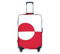 ZhRiYan Stylish Suitcase Cover Protector - Elastic Greenland flag Print Luggage Travel Accessory, Business Trip Essential, White, X-Large