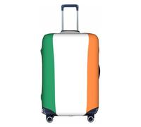 ZhRiYan Stylish Suitcase Cover Protector - Elastic Irish flag Print Luggage Travel Accessory, Business Trip Essential, White, Large