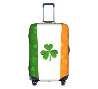 ZhRiYan Stylish Suitcase Cover Protector - Elastic irish flag Print Luggage Travel Accessory, Business Trip Essential, White, Small
