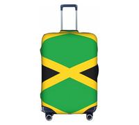 ZhRiYan Stylish Suitcase Cover Protector - Elastic jamaica flag Print Luggage Travel Accessory, Business Trip Essential, White, Small