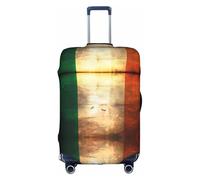 ZhRiYan Stylish Suitcase Cover Protector - Elastic Retro Irish flag Print Luggage Travel Accessory, Business Trip Essential, White, Large