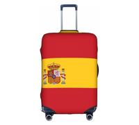ZhRiYan Stylish Suitcase Cover Protector - Elastic Spanish flag Print Luggage Travel Accessory, Business Trip Essential, White, Medium