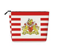 ZhRiYan The Deep Ocean Print Fake Hemp Makeup Bag - Reusable Cosmetic Organizer, Daily Storage, Business Trip Essential, Flag Of The Senate Of Bremen, One Size