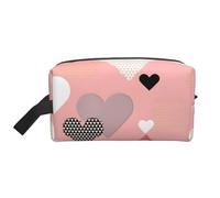 ZhRiYan Travel Cosmetic Bag â€“ Reusable Dopp Kit with Abstract Love Chart Full-Sided Print for Toiletry, Makeup, Accessories, and More, White, One Size, White, One Size