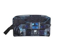 ZhRiYan Travel Cosmetic Bag â€“ Reusable Dopp Kit with Cabin of the Future Full-Sided Print for Toiletry, Makeup, Accessories, and More, White, One Size, White, One Size