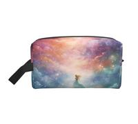 ZhRiYan Travel Cosmetic Bag â€“ Reusable Dopp Kit with Fantasy Paradise Space Full-Sided Print for Toiletry, Makeup, Accessories, and More, White, One Size, White, One Size