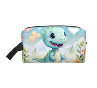 ZhRiYan Travel Cosmetic Bag â€“ Reusable Dopp Kit with Love Dinosaur Full-Sided Print for Toiletry, Makeup, Accessories, and More, White, One Size, White, One Size