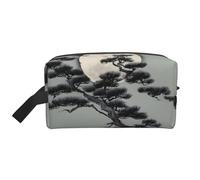 ZhRiYan Travel Cosmetic Bag â€“ Reusable Dopp Kit with Pine tree under the moon Full-Sided Print for Toiletry, Makeup, Accessories, and More, White, One Size, White, One Size