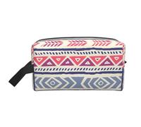 ZhRiYan Travel Cosmetic Bag – Reusable Dopp Kit with Plain geometric floral pattern Full-Sided Print for Toiletry, Makeup, Accessories, and More, White, One Size, White, One Size
