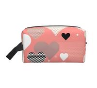 ZhRiYan Travel Cosmetic Bag â€“ Reusable Dopp Kit with Valentine's Day Love Full-Sided Print for Toiletry, Makeup, Accessories, and More, White, One Size, White, One Size