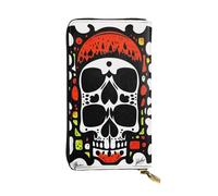 ZhRiYan Two heads put together Print Leather Long Clutch Wallet â€“ Fashion Women's Personalized Wallet with Coin Pocket, Black, One Size, Black, One Size