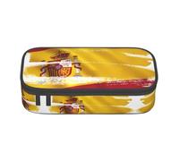 ZhRiYan USA Flag Patriotic Eagle Print Pencil Case â€“ Stationery Pouch Bag for Office, and Travel â€“ Spacious Compartments, Zipper Closure, Spain Flag, One Size, Print