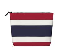 ZhRiYan Vermont State Flag Print Fake Hemp Makeup Bag - Reusable Cosmetic Organizer, Daily Storage, Business Trip Essential, Thailand Flag, One Size