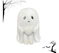 ZHRUOYAO Halloween Ghost Figurine - Cute Ghost Pumpkin Statue, Halloween Ornaments for Home Indoor Decor Collection