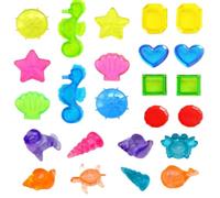 ZHRUOYAO Summer Pool Diving Swimming Toys for Kids,24 PCS Colorful Diamond,Fun Swim Games Sinking Set, Underwater Dive Toys Torpedo Shark Rings Sea Animals for Boys Girls Toddlers