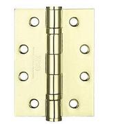 ZHS43 Ball Bearing Steel Butt Door Hinge 102 x 76 x 3mm - [Sold as a Pair] + Screws (Brass)