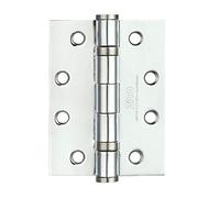 ZHS43 Ball Bearing Steel Butt Door Hinge 102 x 76 x 3mm - [Sold as a Pair] + Screws (Polished Chrome)