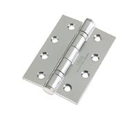 ZHS43CP Polished Chrome Ball Bearing Butt Hinge 102x76x3mm from The Door Handle Store