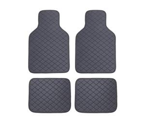 ZHSDMB 4PC Car Mats for Hyundai I10 2008-2025, Waterproof Durable Car Floor Mats Easy To Clean with Anti Slip Backing All-Weather Protection,Black^A