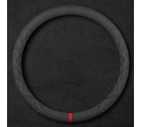 ZHSDMB Steering Wheel Covers for Porsche Cayenne 2007-2010-pr, Anti-Slip, Breathable Soft Suede Leather Steering Wheel Cover, Car Accessory Protector Decoration,O-Shape