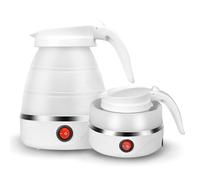 ZHSDUEWN Foldable Electric Kettle, Travel Camping Mini Portable Collapsible Kettle Camping Kettle Electric, Small Caravan Coffee Maker for Outdoor Hiking Bedroom (600ML)