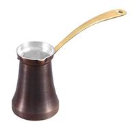 ZHSHOP Premium Handmade Copper Turkish Coffee Pot (Cezve/Ibrik) - Multifunctional Greek & Arabic Coffee Maker,Stovetop Briki,Chai Warmer,Turkey,top Design,Copperbull Crafted (Patina,6.7oz / 200ml)