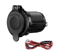 ZHSMS Cigarette Lighter Socket Car Marine Motorcycle ATV RV Lighter Socket Power Outlet Socket Receptacle 12V Waterproof Plug by
